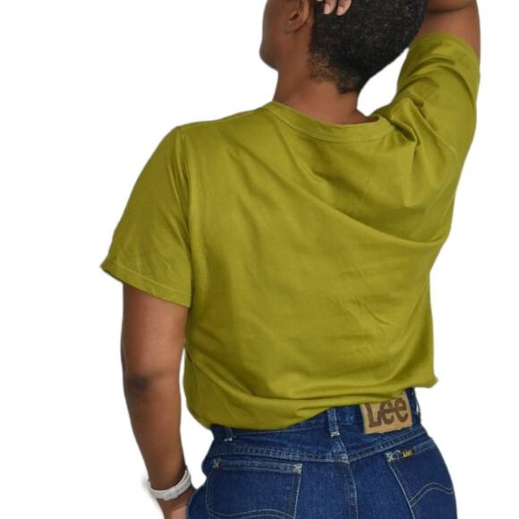 Big Bud Press Graphic Tee Green Retro Flower Short Sleeve T Shirt Size Small - Picture 2 of 11